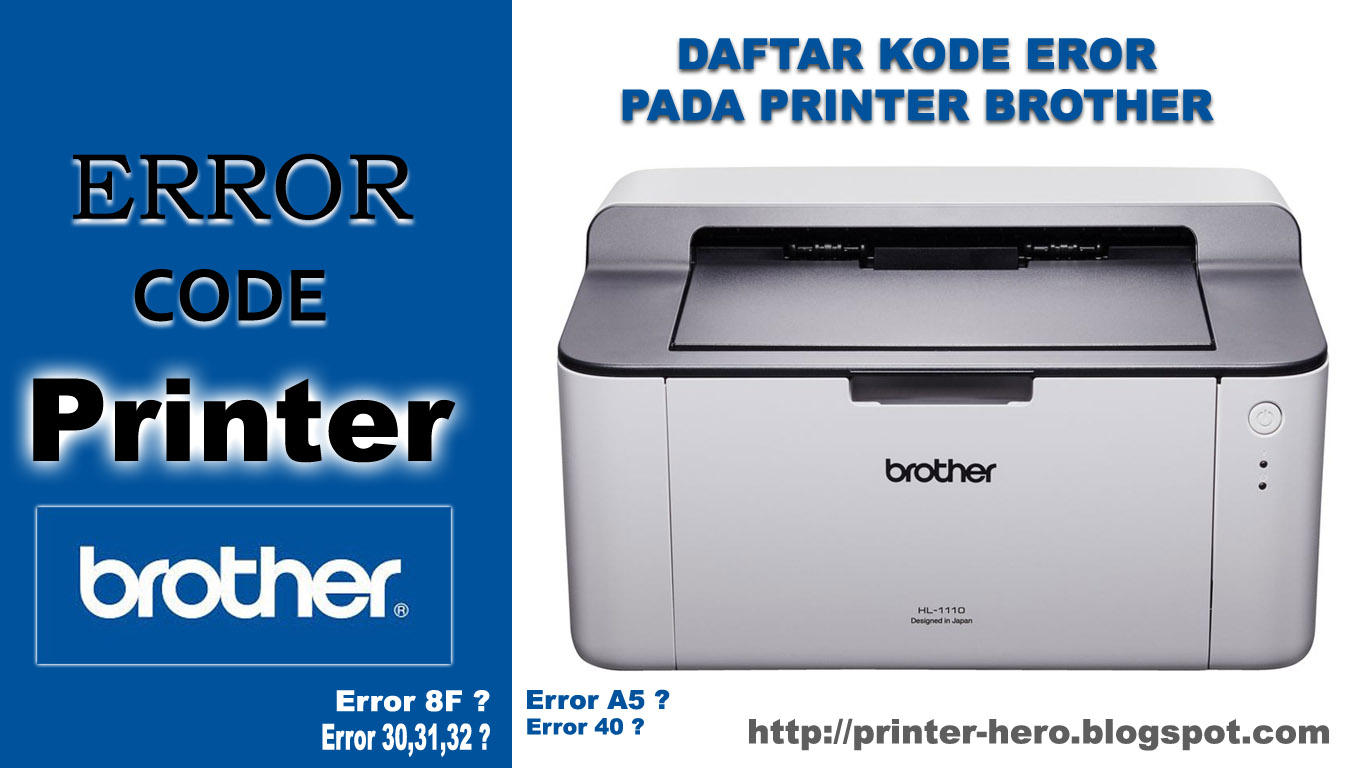 Kode Error Kesalahan pada Printer Brother Dan solusinya 