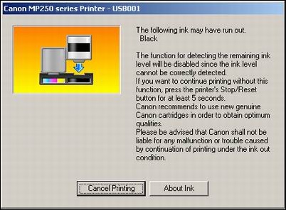 Masalah Error printer canon MP258 Error E16