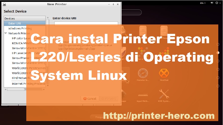 Cara Instal Printer Epson di Linux L220/L-Series Tipe lainya