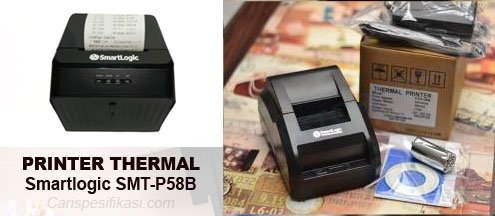 Spesifikasi printer kasir Bluetooth portable smartlogic SMT P58B